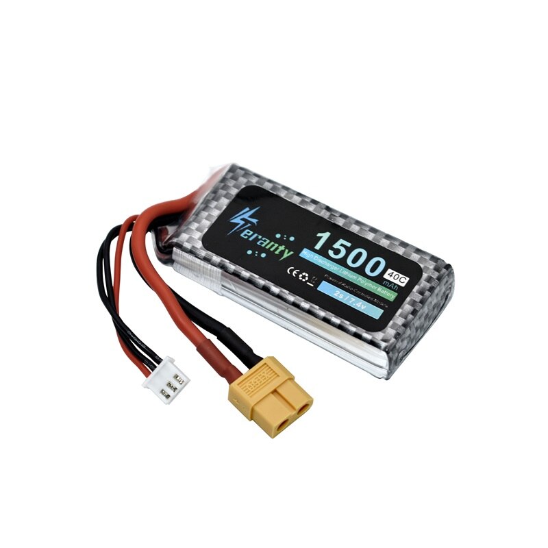 Hoge Tarief 7.4V 1500mAh Lipo Batterij Voor RC Helicopter Onderdelen 2s Lithium batterij 7.4 v 25C Vliegtuigen batterij met JST/T/XT60 Plug