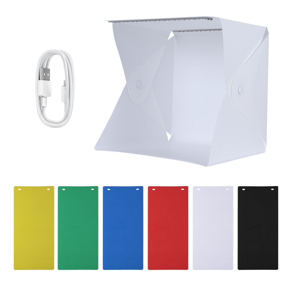 Photo Softbox Portable Foldable Mini Lightbox Photography LED Mini Tent Photo Shooting Prop: Default Title