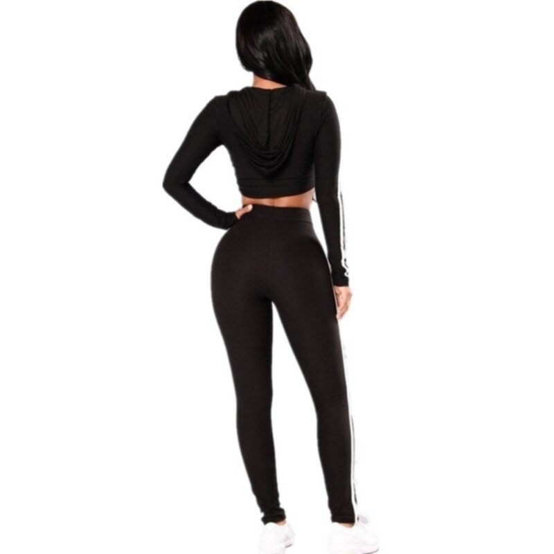 Vrouwen Suits Sportkleding Mode Sport Vrouwen Strakke Tweedelige Set Trainingspak Lange Mouwen Slim Top Lange Broek Fitness Pakken