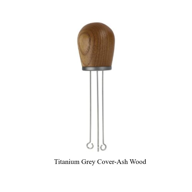 Solid Wood Handle Needle Coffee Tamper Coffee Tamper Distributor Leveler Tool Needle Coffee Powder Distributor Kitchen Accessor: gray Ash wood