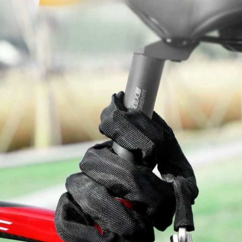 Emi Sports 70cm Chain Bike Lock – Anti-Theft Key Lock For Bicycle Safety, 70cm Length