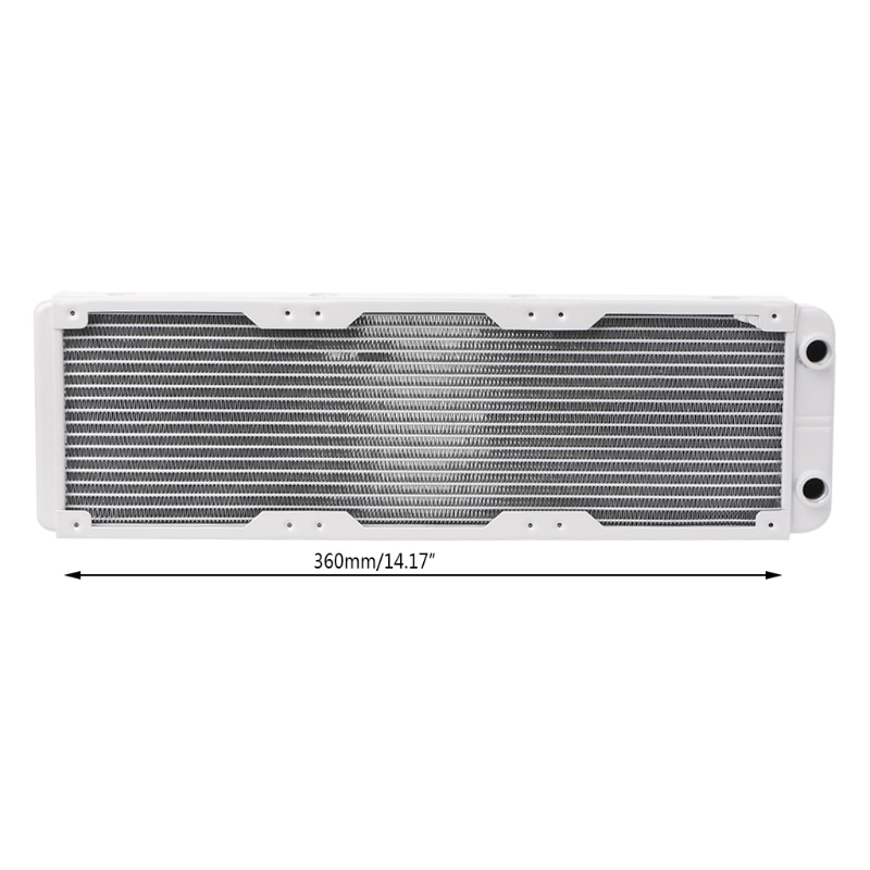 1pc hvide 120/240/360mm aluminium vandkøling computer radiator vandkøler 18 rør cpu kølepladeveksler