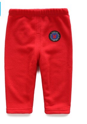 Pantalon en coton pour -né, tricoté, pour garçon et fille, Leggings molletonnés, taille élastique, pp, DK18: Red