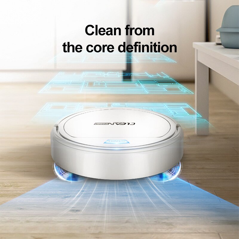 3 In 1 Roboter Staubsauger USB Aufladbare Smart Kehr Roboter Automatische Kehrmaschine Wischen Trocken Nass Hause Boden Reinigung Maschine