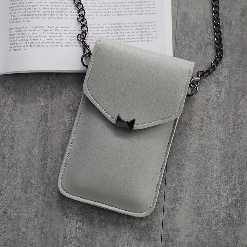 Touch Screen Cell Phone Bag Case Smartphone Wallet PU Leather Shoulder Bag Women HandBag for Iphone X Samsung S10 Huawei P30: K