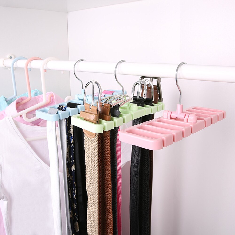 Multi-function Storage Rack Tie Belt Organizer 8-hole Rotating Ties Hanger Holder Save space Wardrobe Finishing Rack
