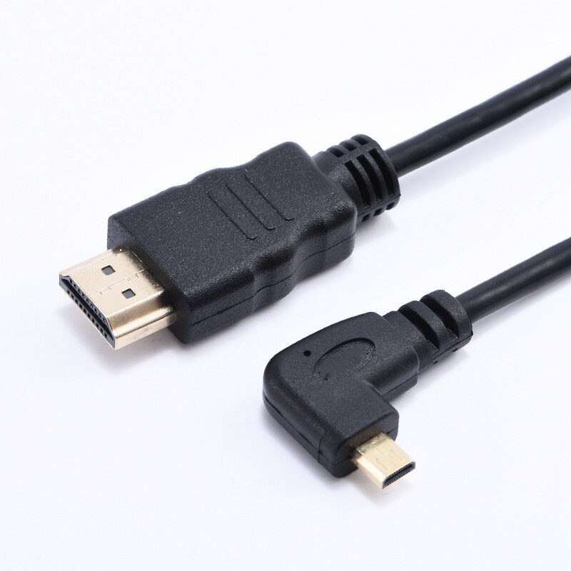 MicroHDMI-compatibile con angolo sinistro e destro 90 gradi Micro HDTV a HDMI-cavo per fotocamera digitale e telefoni tablet 50cm 150cm 200cm: Right / 0.5m