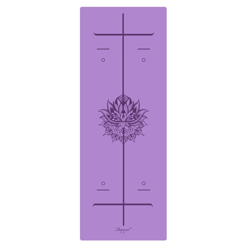 Position Line More Longer Natural Rubber Non-Slip Tapete Y oga Su ede Fabric Lose Weight Exercise Mat Fitness Yoga Mat