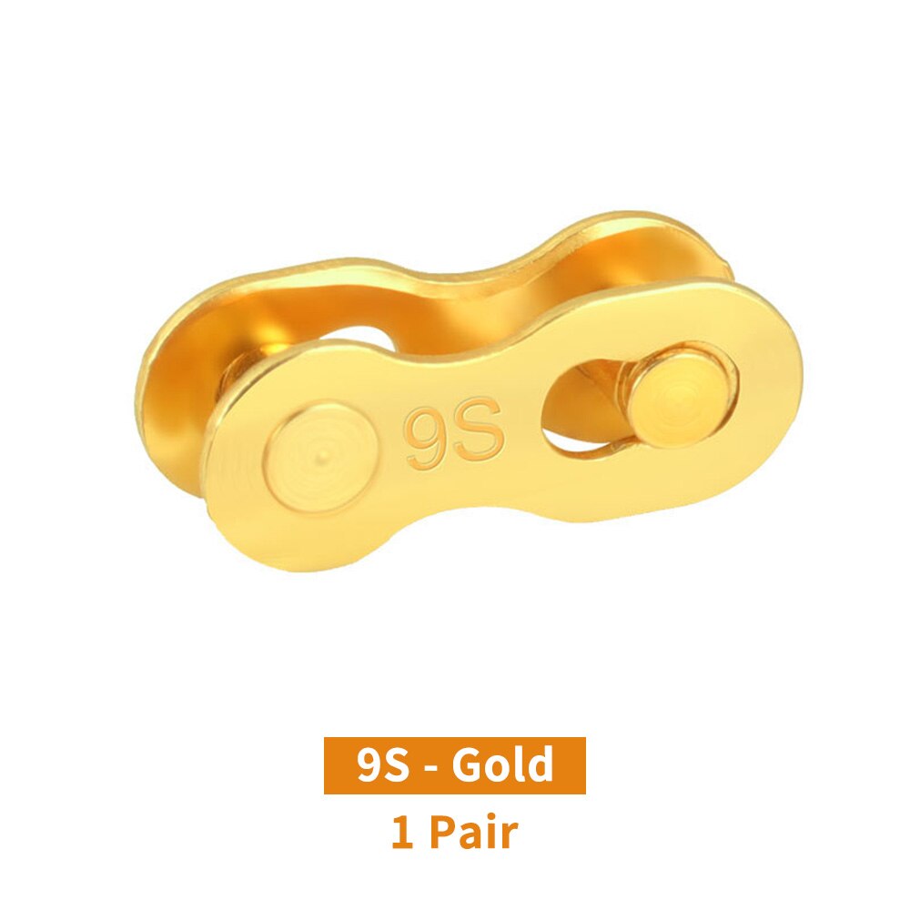 1 Paar Bike Chain Quick Link Voor 6/7/8/9/10/11/12 Speed Ketting mtb Racefiets Aansluiten Master Link Ontbrekende Quick Connector: 9S Gold 1 pair