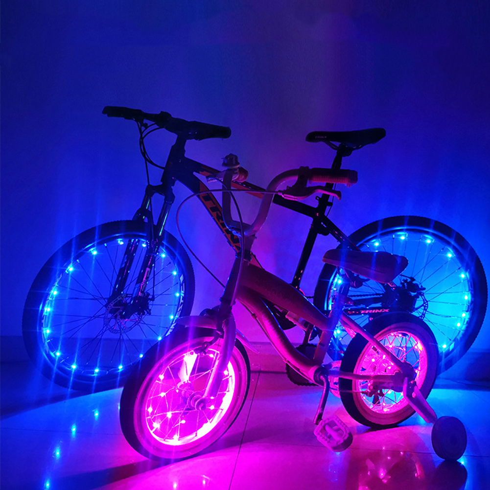 Fietswiel led lights mountainbike frame decoratie verlichting fiets spaak lichten nacht rijden fiets wiel verlichting ventiel lamp