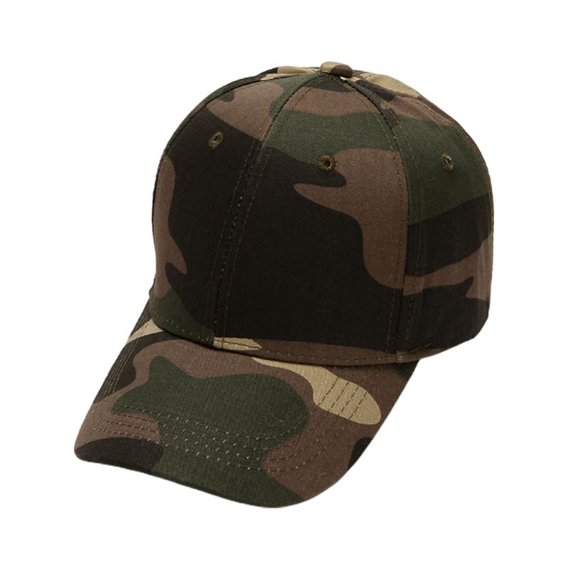 Unisex udendørs vandreture baseballkasket camouflage justerbar snapback hat: Militærgrøn