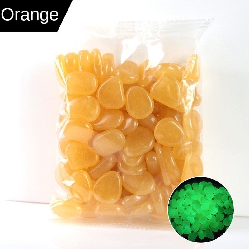 FANLUS 10/pcs Glow in the Dark Pebbles Glow Stones Rocks for Walkways Garden Path Patio Lawn Garden Yard Decor Luminous Stones: Orange