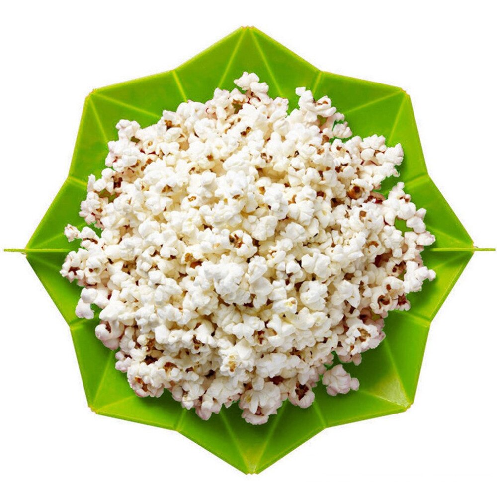 Recipiente de silicona para hacer palomitas de maíz en el microondas, utensilio de cocina para hornear,