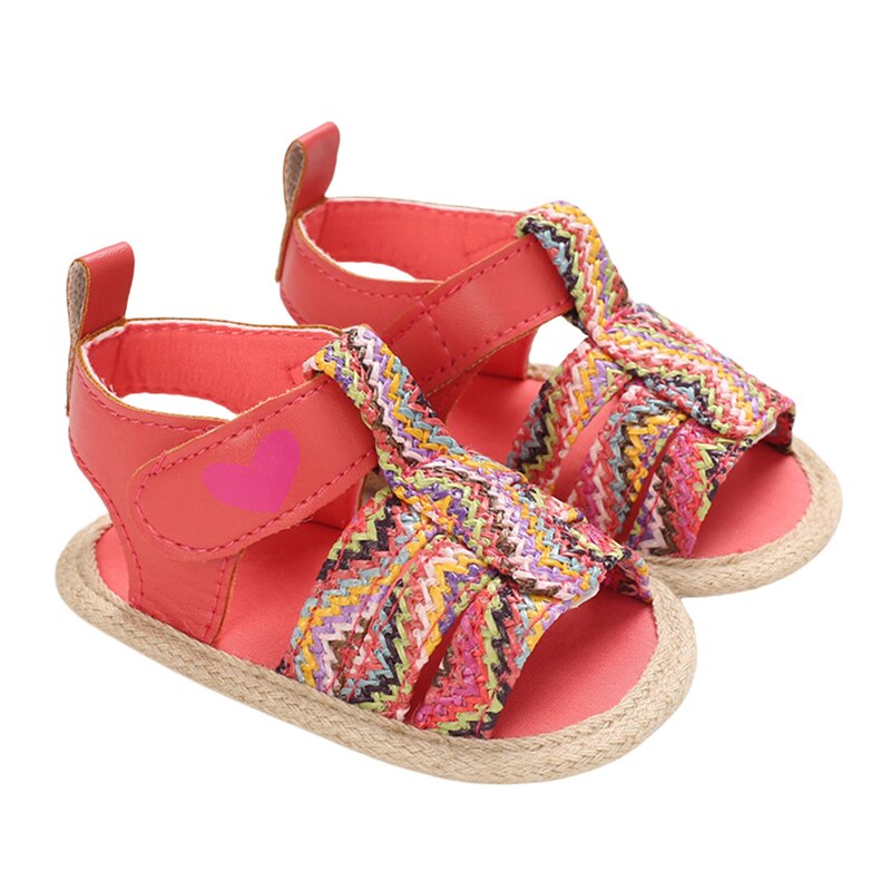 Zomer Ademend Baby Meisjes Sandalen Peuters Leisure Stijl Zachte Tong Breien Prinses Schoenen Antislip Prewalker: B / 13