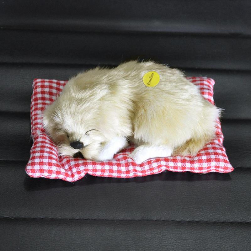Kleine Simulatie Loensen Slapen Hond Met Geluid Mooie Dieren Knuffels Decoraties Voor Kinderen