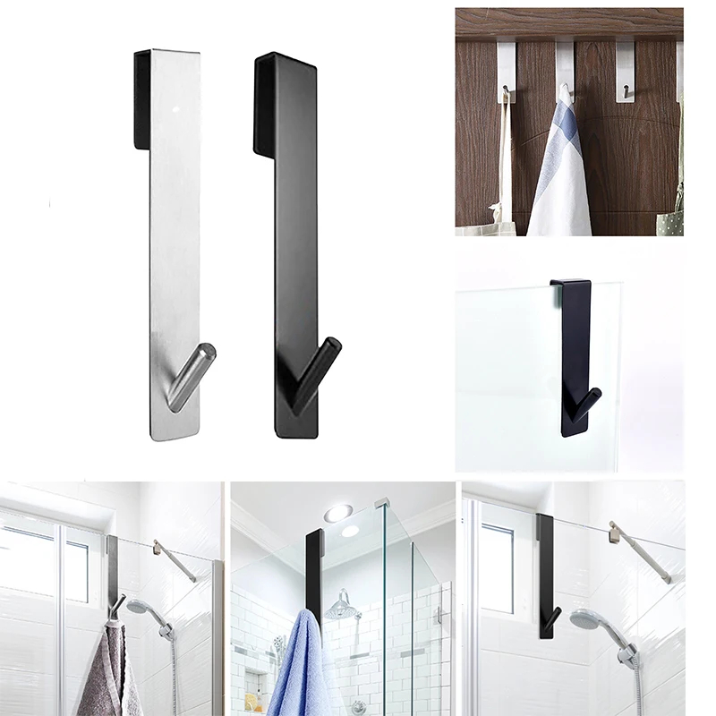 Rvs Over Glazen Deur Douchedeur Terug Douche Handdoek Rek S-Vorm Badkamer Badjas Hanger Houder Haken