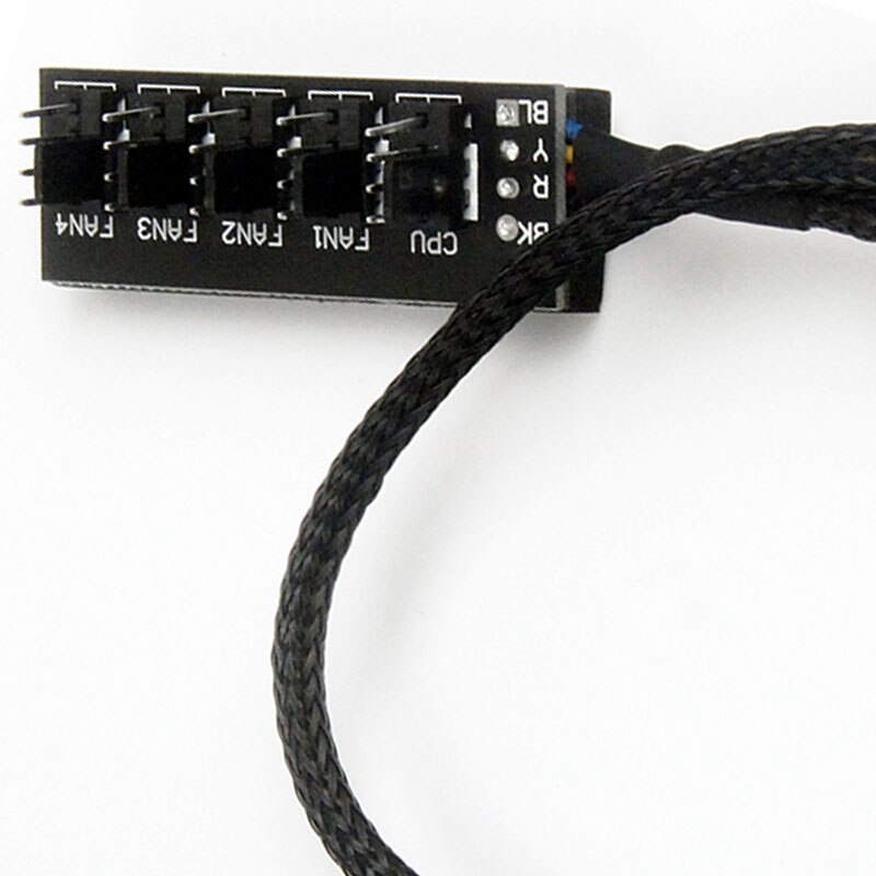 3PCS 4 Pin PWM Fan Hub PC 5 Way PC PWM Fan Splitter Hub Adapter Cable for Computer Case Fans 4-Pin & 3-Pin Cooling Fans