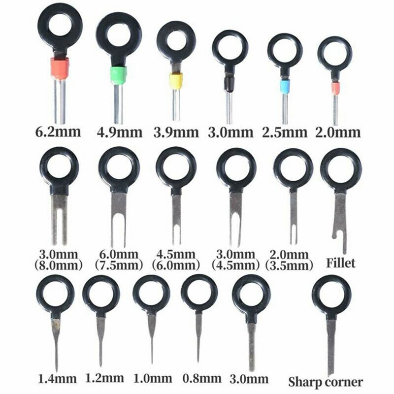 Voor 70/Pcs Auto Plug Terminal Removal Tools Auto Reparatie Auto Rvs Plug Reparatie Tools Pin naald Oprolmechanisme