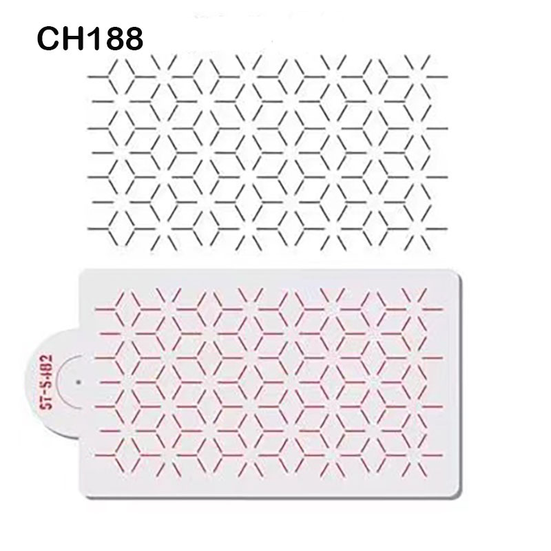Cake Stencil Dotted Line Shape Pattern Cake Decorating Plastic Lace Cake Boder Stencils Template DIY Drawing Mold Tool Bakeware: CH188