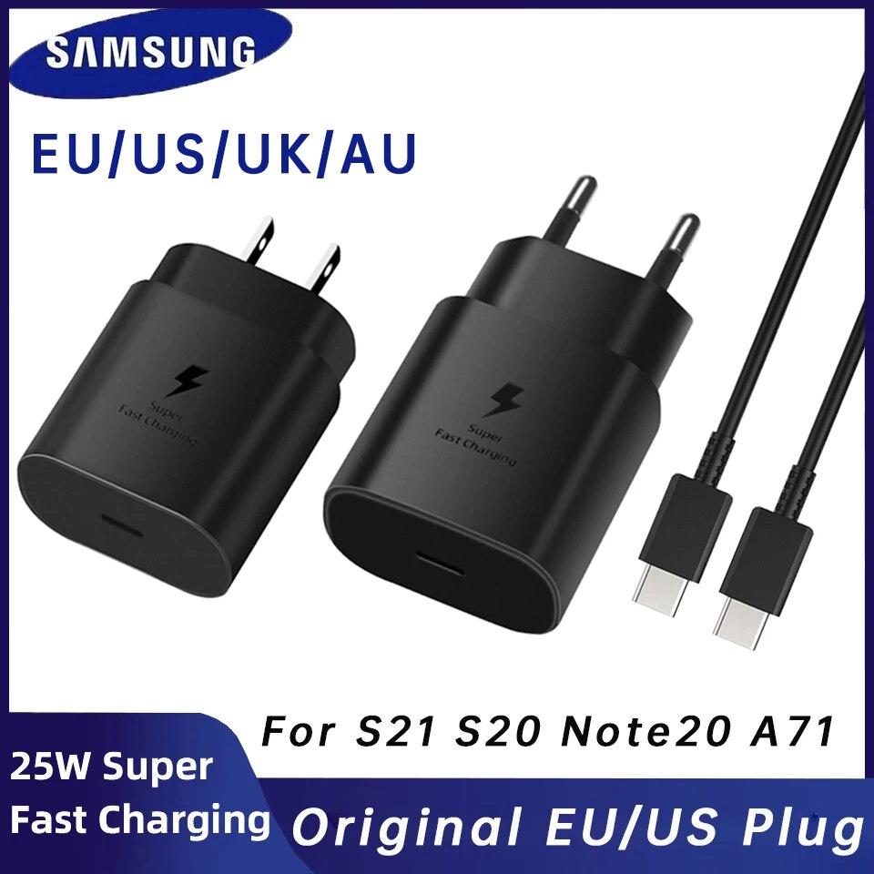 Samsung-cargador de carga súper rápida para móvil, dispositivo de carga de 5G y 25w, con Usb tipo C Pd PPS, para Galaxy Note 20 Ultra 10, Samsung S22, S21, S20