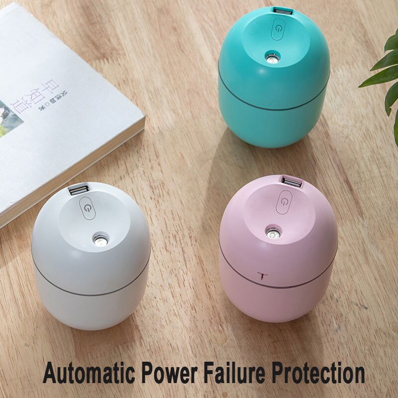 220ML Car USB Ultrasonic Mini Air Humidifier with LED Night Light 12V Essential Oil Diffuser for Home Car Purifier