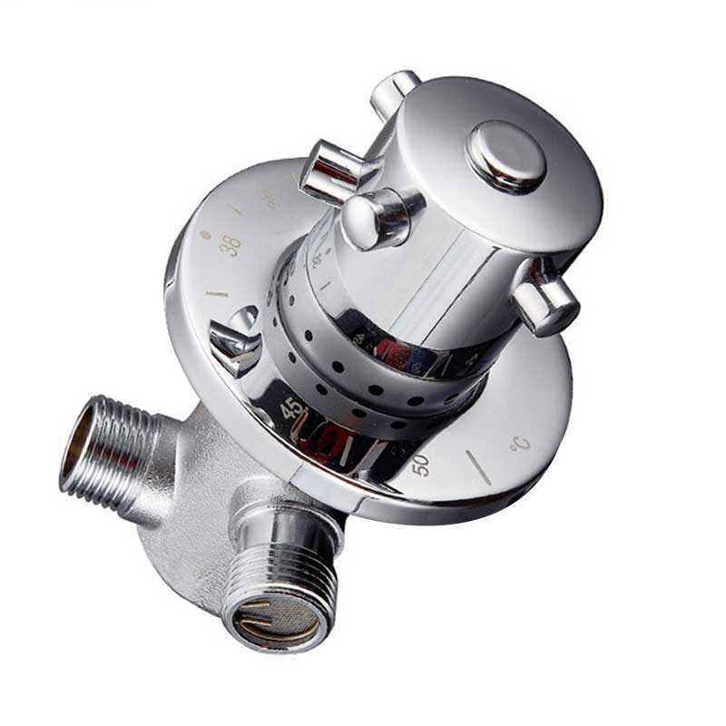 Brass Thermostatic Mixing Valve Constant Water Temperature Shower Faucet Valve Thermostat Bathroom Kitchen Tap Valve: F