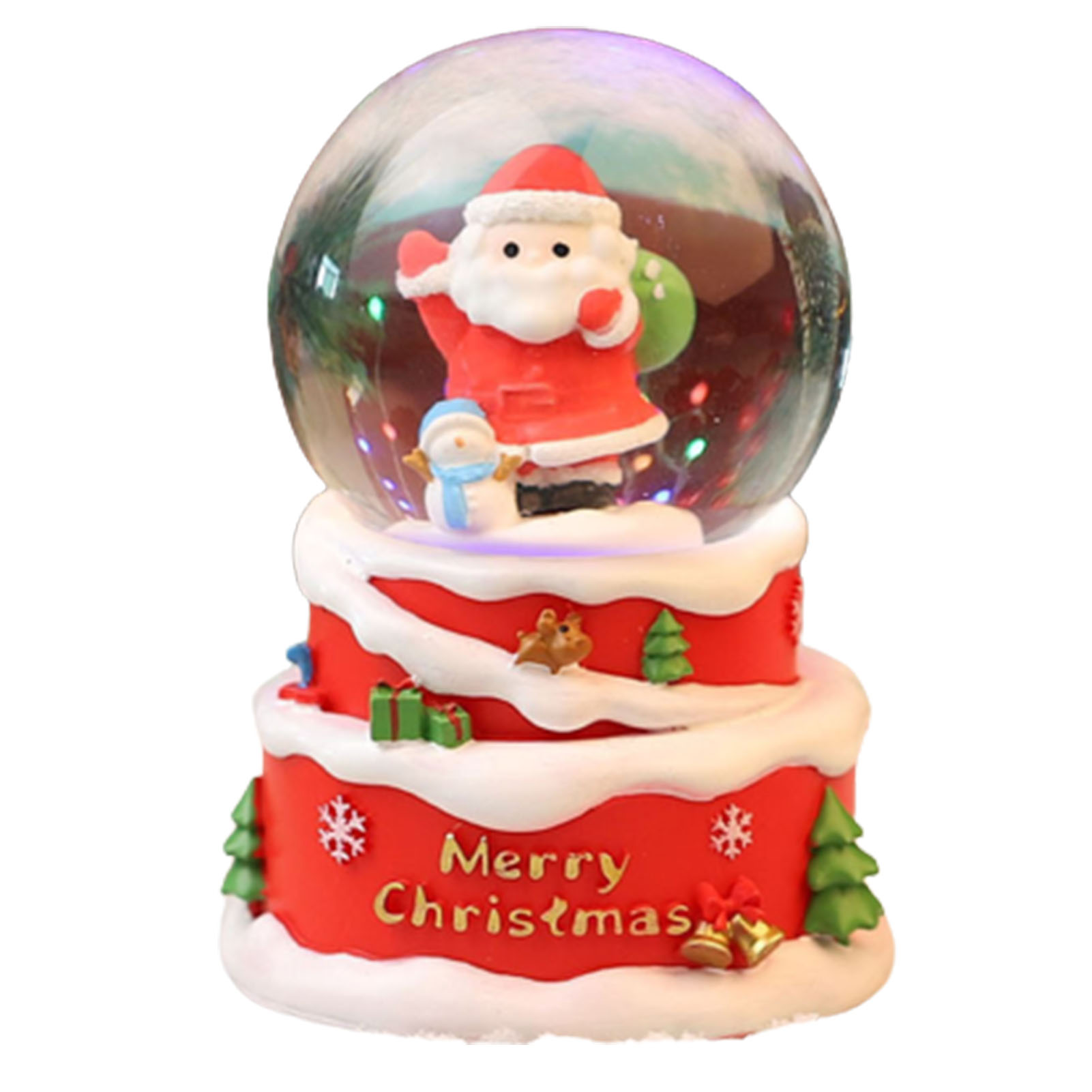 Weihnachten Kristallkugel Beleuchtung Weihnachten Schneekugel Ornament das Erntedankfest Weihnachtsgeschenk Weihnachten Heimat Sekretariat Schreibtisch Dekoration: Licht Grau