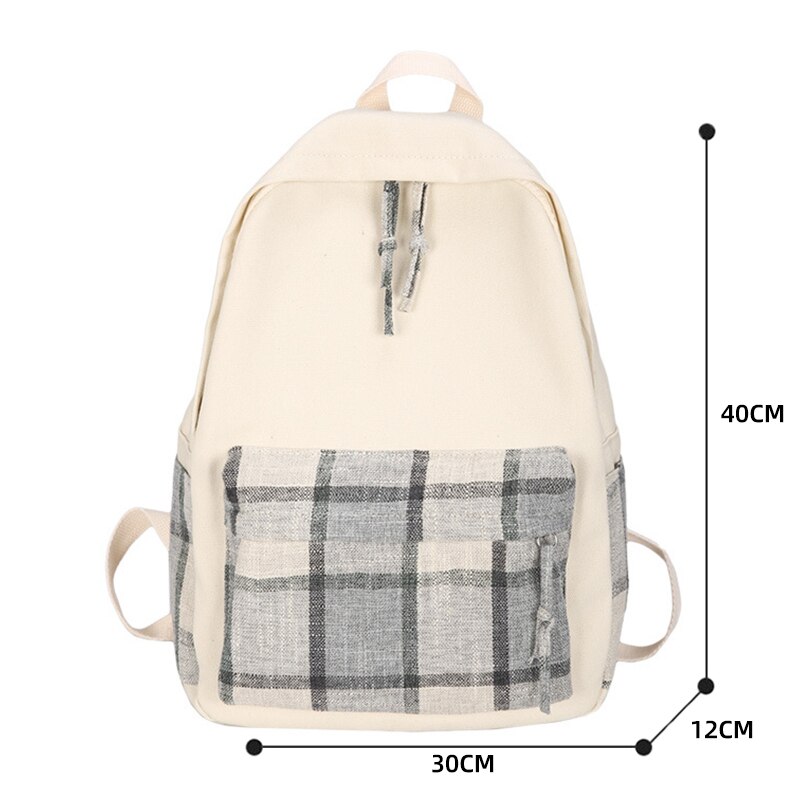 Mode Plaid Schooltassen Voor Tiener Meisjes Jongens Schooltas Rugzak Canvas School Rugzakken Kids Kind Tas Reizen Rugzakken: Grijs