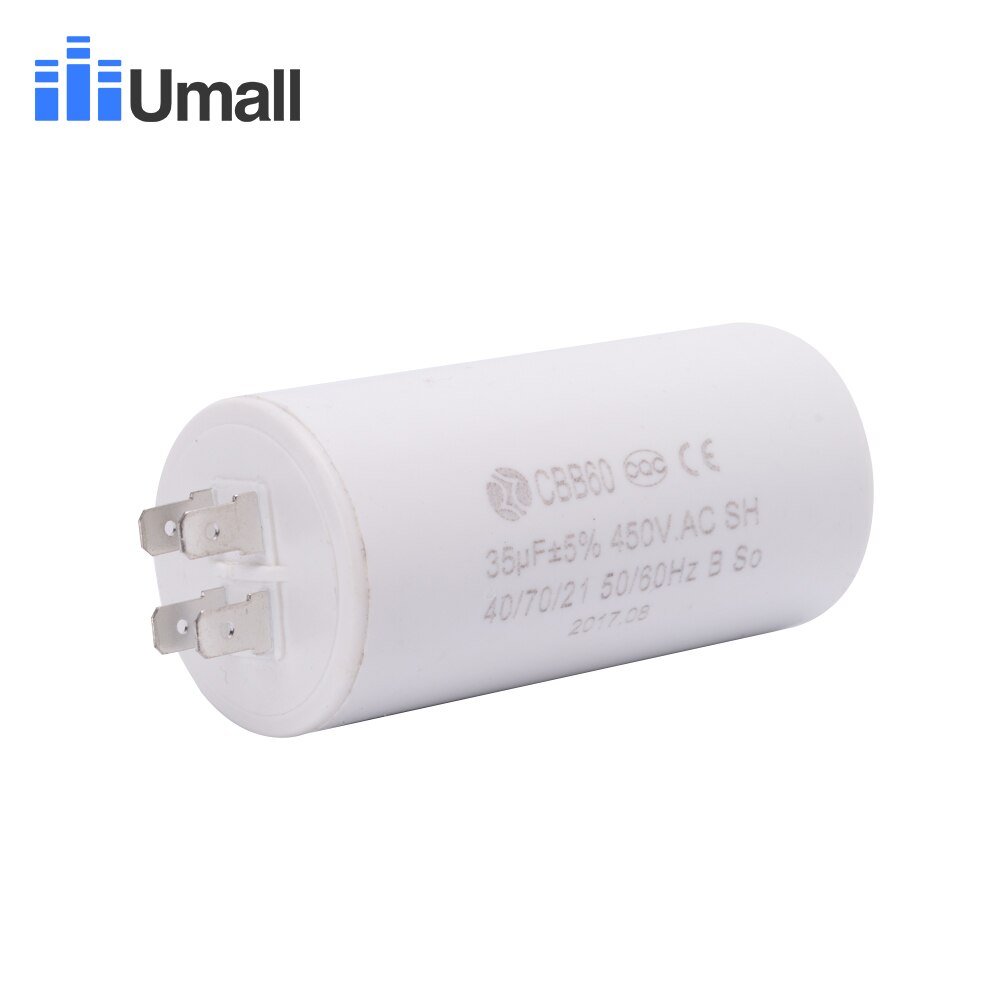 CBB60 450V 35uF running motor start capacitor for electric machine air conditioners washing machine 4 four pins