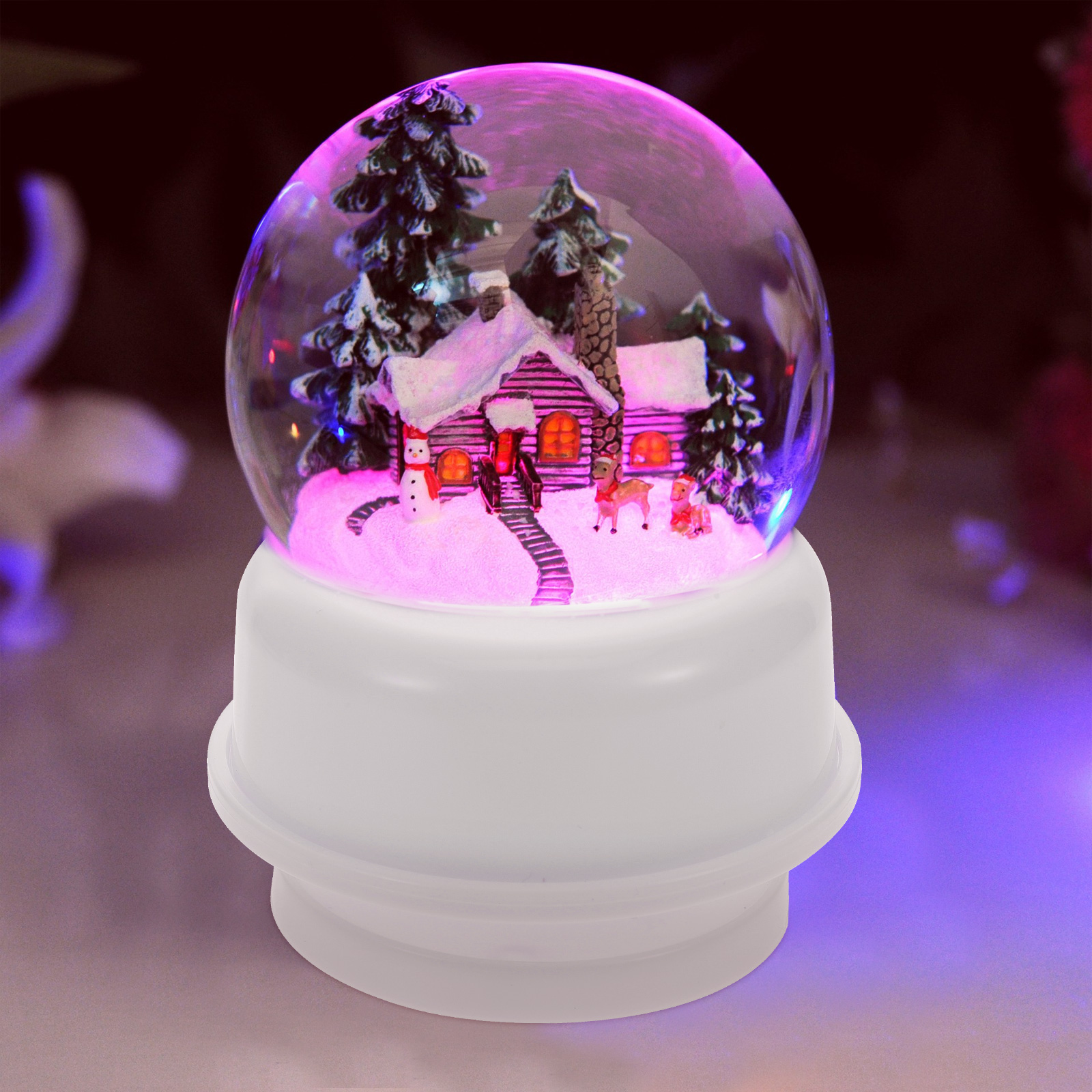 2 Stuks Muziekdoos Basis Uurwerk Klok Voor Diy Sneeuwbal Klei Witte Kinderen Handgemaakt Accessoire