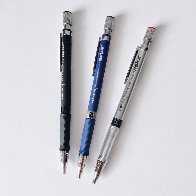 2.0mm Mechanical Pencil 2B Automatic Pencil Black/Colorful Refills for Drawing Painting School Office Stationery Supplies