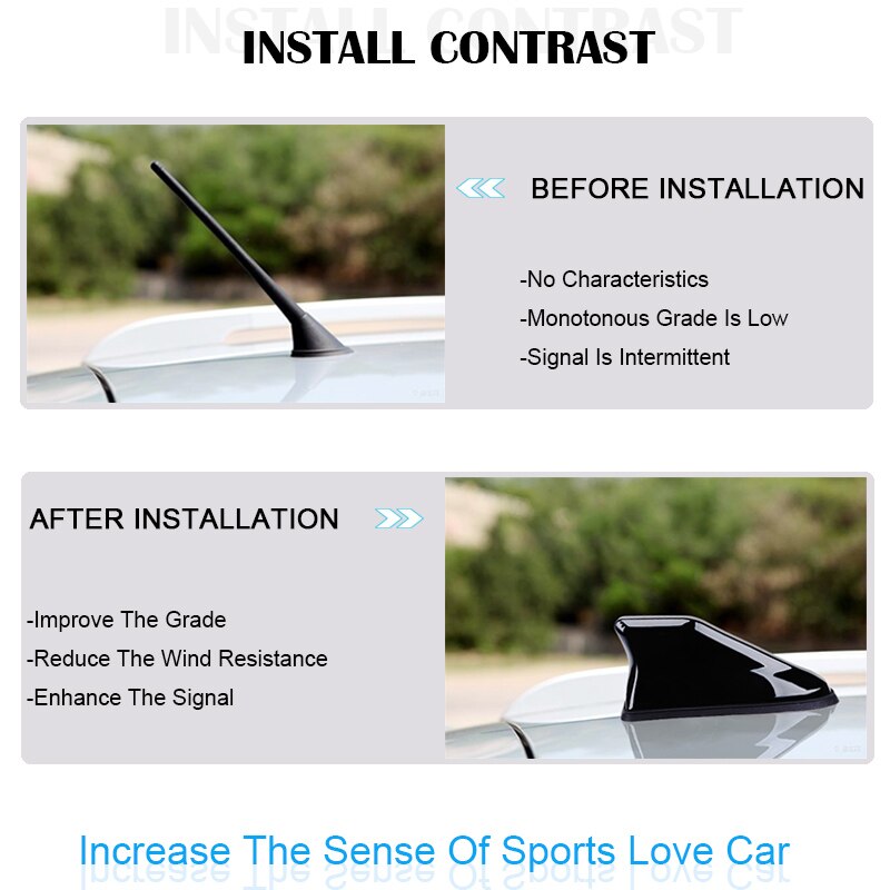 For Nissan Qashqai X-Trail X Trail J10 J11 T31 T32 Car Waterproof Shark Fin Roof Antenna Radio Signal Aerials Exterior Parts