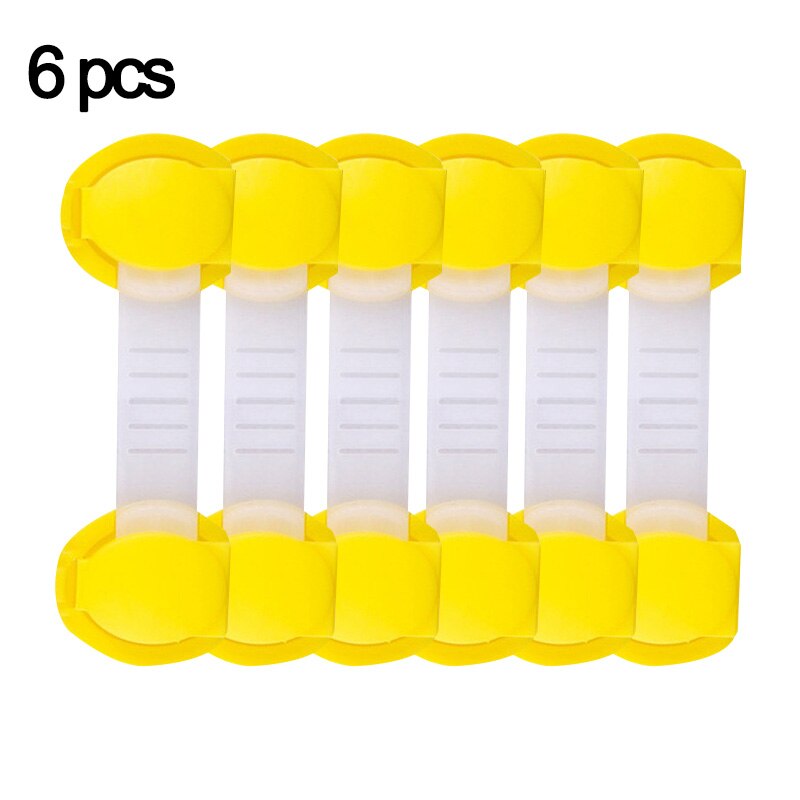 6Pcs/Lot Child Lock Protection Of Children Locking Doors For Children Safety Kids Safety Plastic Protection Safety Toilet Lock: shortYellow6p