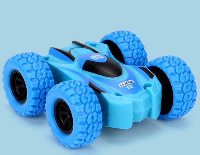 inertial double-sided stunt car children's -resistant toy car model off-road vehicle sliding dump truck: Blue