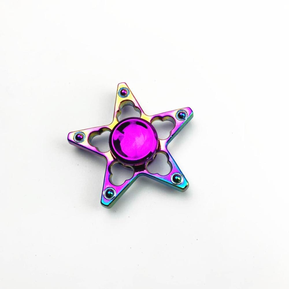 Fidget Spinner Rainbow Spinner-Hand Metal Gold EDC Fidget Toy Sensory Fidget Spinners Hand Spiner for Autism ADHD Kids Toys: XC5jiaoxing