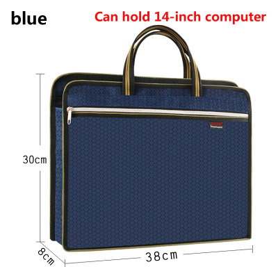 4 Color Commercial Business Document Bag A4 Tote file folder Filing Bag Meeting Bag Side Zipper Pocket office bags for documents: 11