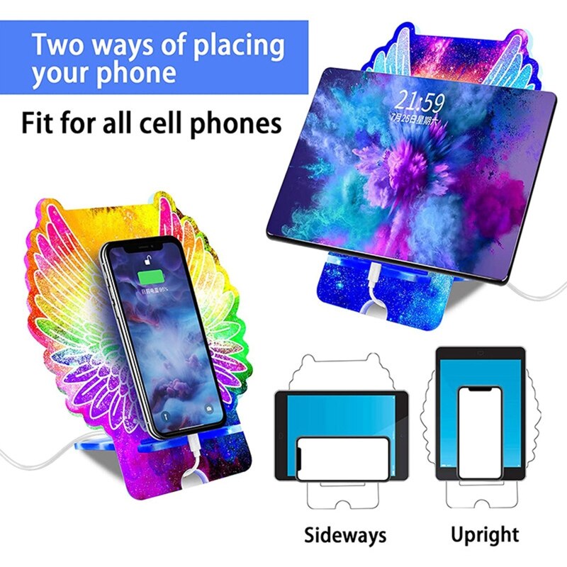 Resin Molds Silicone for Phone Stand Large Wings Resin Phone Stand Mold Epoxy Casting Molds for DIY Mobile Phone Holder