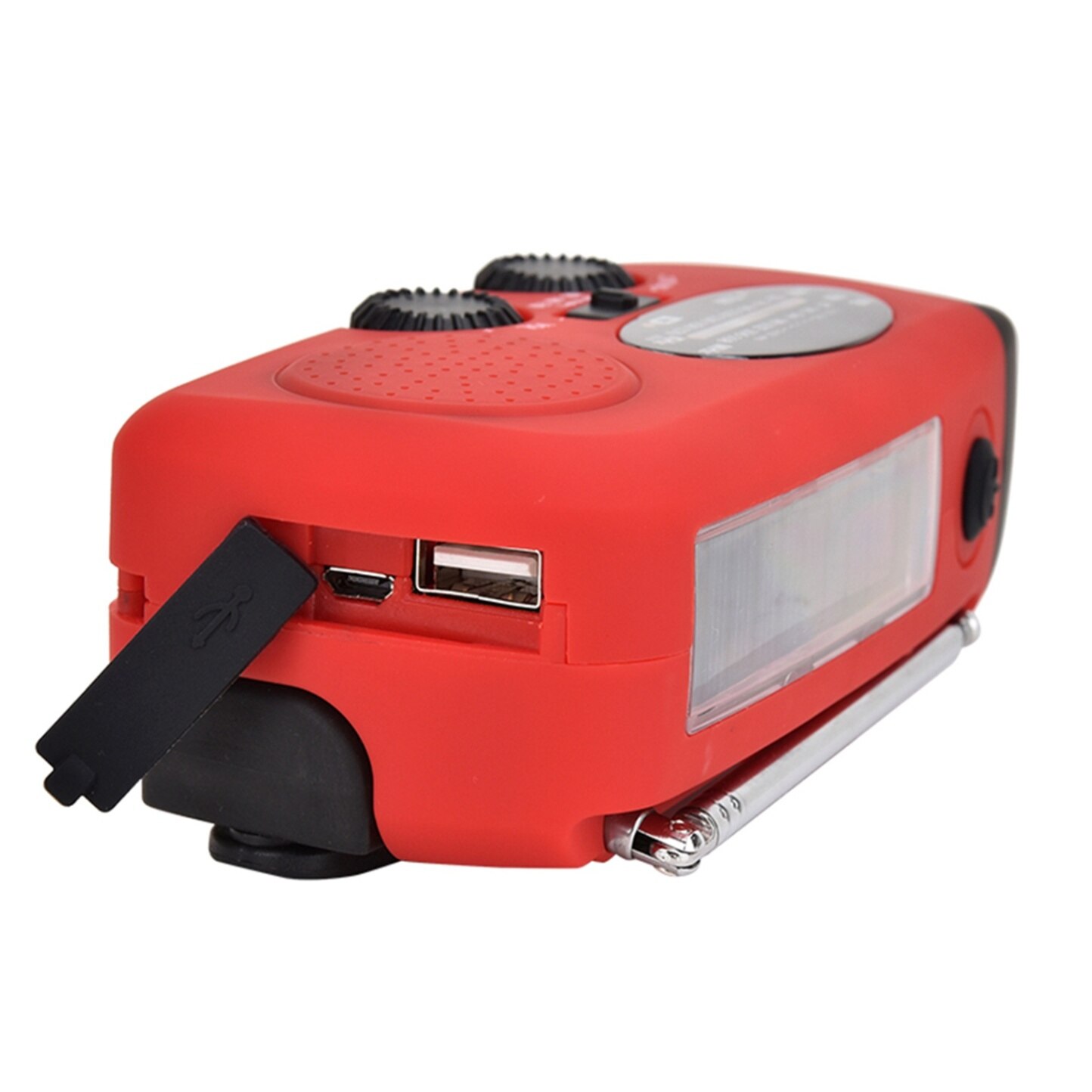 Weather Radio Solar Hand Crank Portable Radio Radio Shortwave Portable AM FM NOAA Radio Multifunctional Flashlight Emergency LED