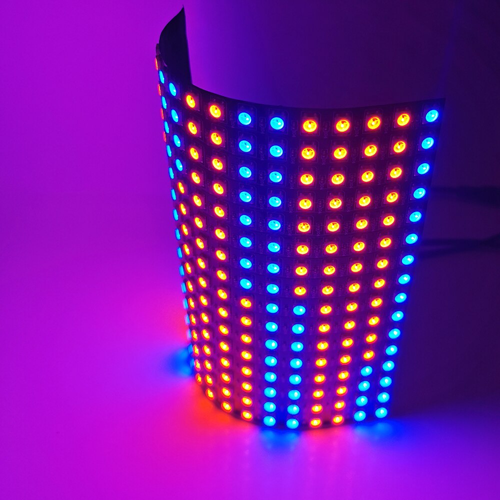 WS2812B Rgb Flexibele 16X16 Pixel Panel Matrix Screen WS2812B Led Module WS2812 Ic Individueel Adresseerbare DC5V