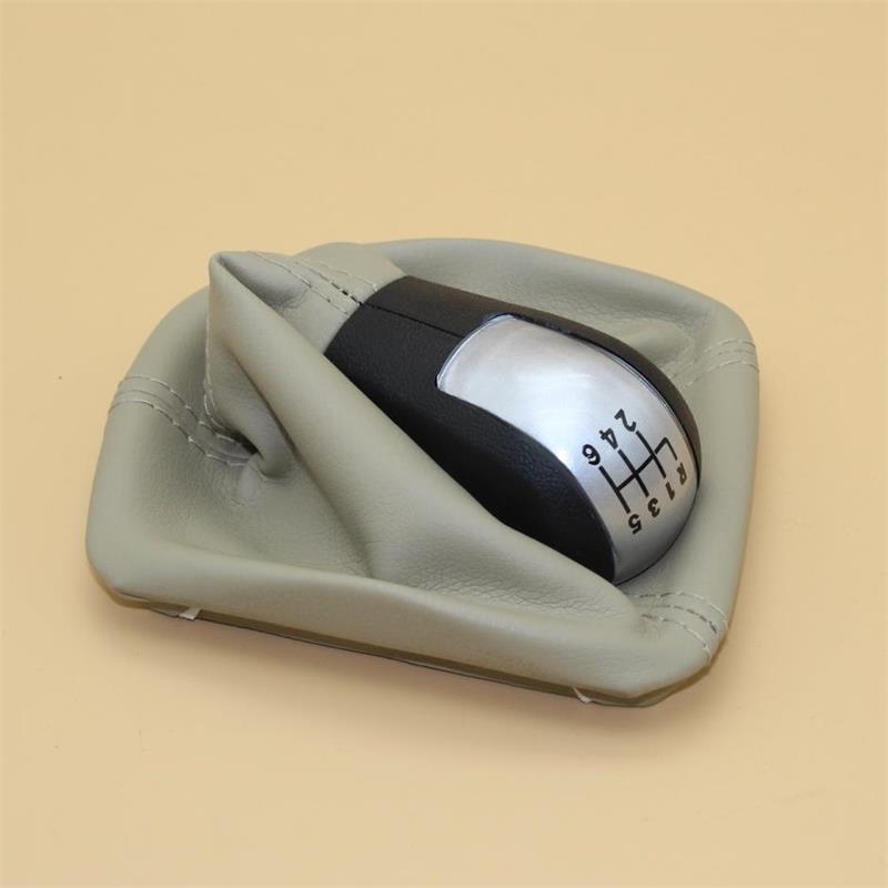 5 / 6 velocidad perilla de caja de cambios de cuero de arranque para Skoda Octavia 2 A5 A6 2004, 2005, 2006, 2007, , , , , ,