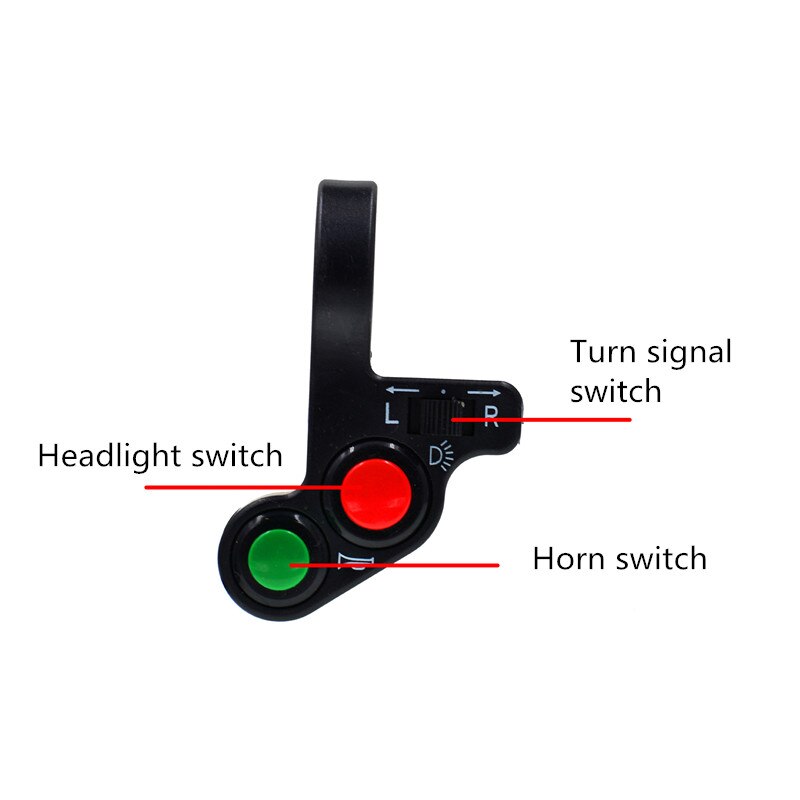 Kierownica motocykla przełącznik elektryczny wioślarz skuter róg kierunkowskazy włącznik/wyłącznik przycisk włącznika światła