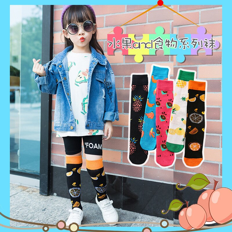 Mädchen Socken 2-12 Jahre Alt Baumwolle Knie Hohe Socken Schöne Lange kinder Knie Socken Kinder Mädchen Todder baby Socken