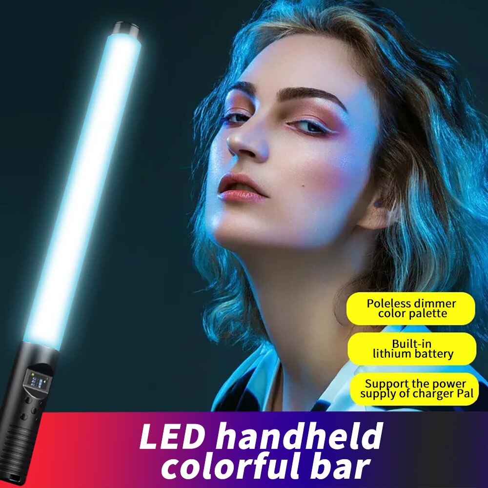 Handheld Fill Light RGB LED Fill Light Ice Light Photography Light Portrait Outside Shooting Video Built-In Battery Photography