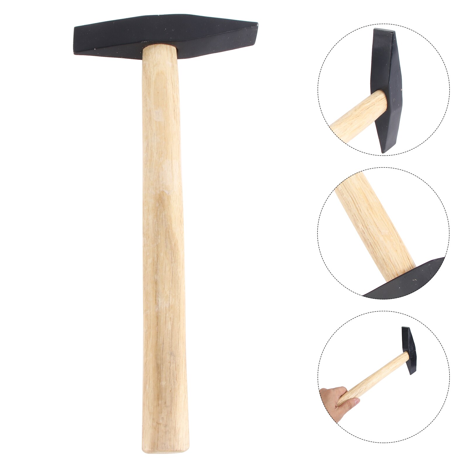 1pc Wood Handle Hammer Welding Hammer Slag Hammer Outdoor Disassembly Tool