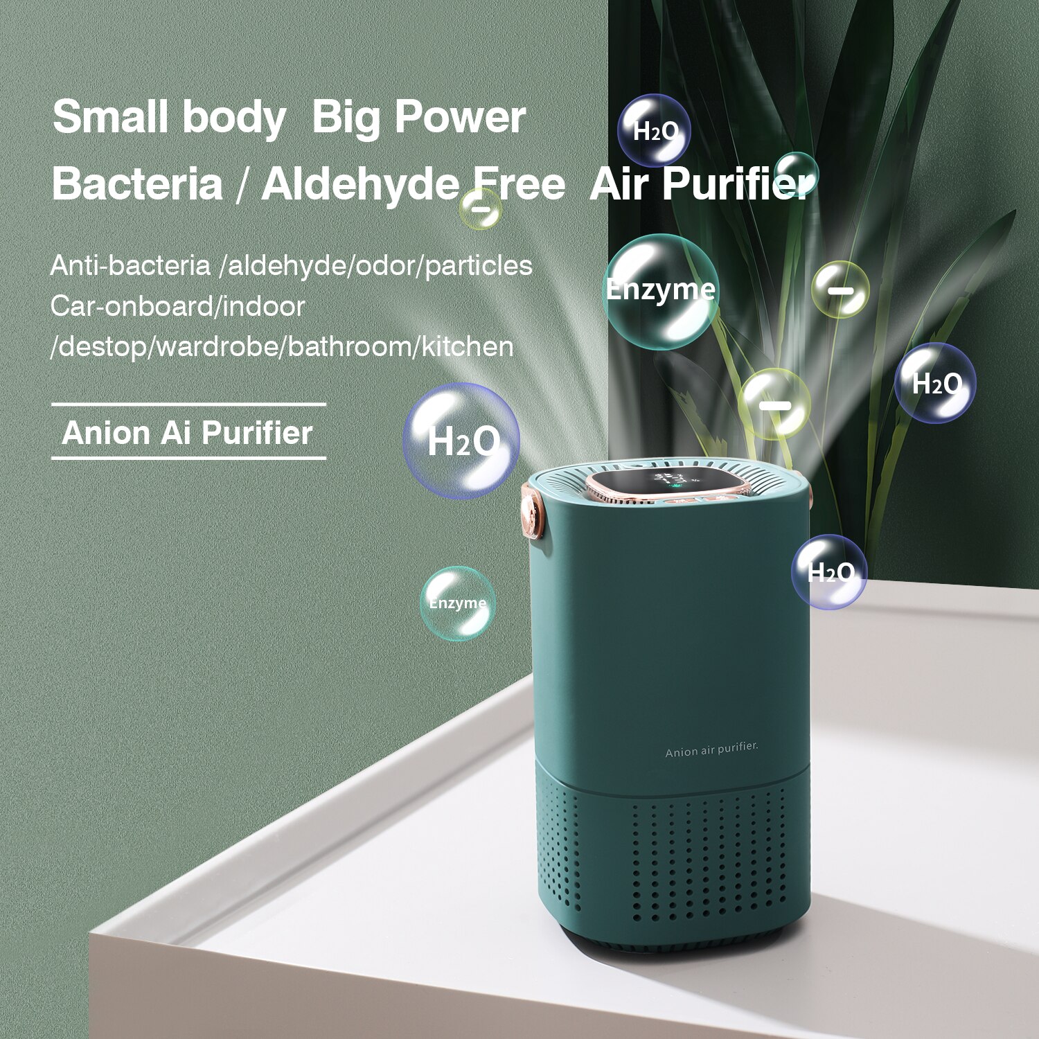 Cornmi Negative Ion HEPA Purifier Household Noise Reduction Portable Air purificador Formaldehyde Odor Removal USB Car Purifier