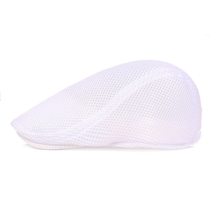 Spring Peaky Blinders Mesh Beret Summer Men Breathable Berets Caps for Women Touring Cap Unisex Outdoor Sport Hat: White