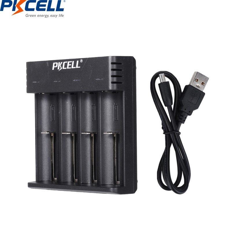 PKCELL Battery Charger for 18650 26650 21700 AA AAA lithium NiMH NICD battery USB AA AAA Charger fast charging: PK-8241