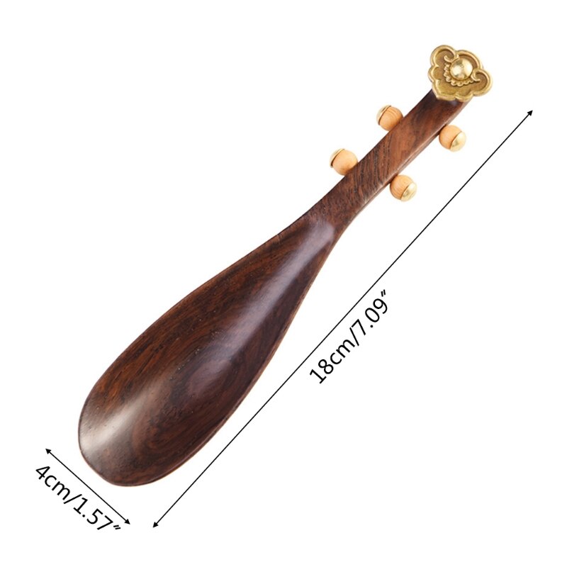 Cuchara de té de madera con forma de Pipa, cuchara para condimentos, leche, uso diario, exquisita