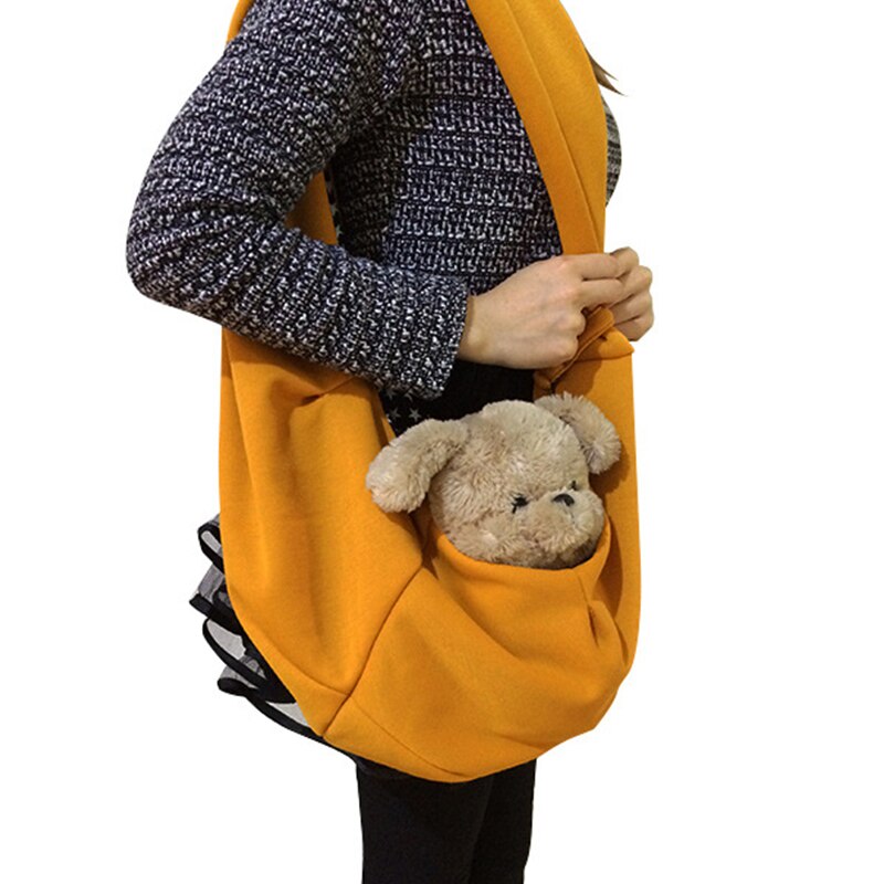 Comfort Soft Cat Carry Bag Puppy Bag Pet Backpack Kitten Carrier Sling Transporter Outdoor Adjustable Blet Shoulder Bags: YELLOW