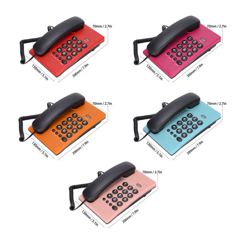 KX-T504 Corded Telephone Wired Landline Phone with Mute Function Double Magnetic Handset for Home Hotel Office just for UK